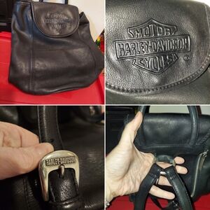 Harley-Davidson Black Leather Mini Backpack